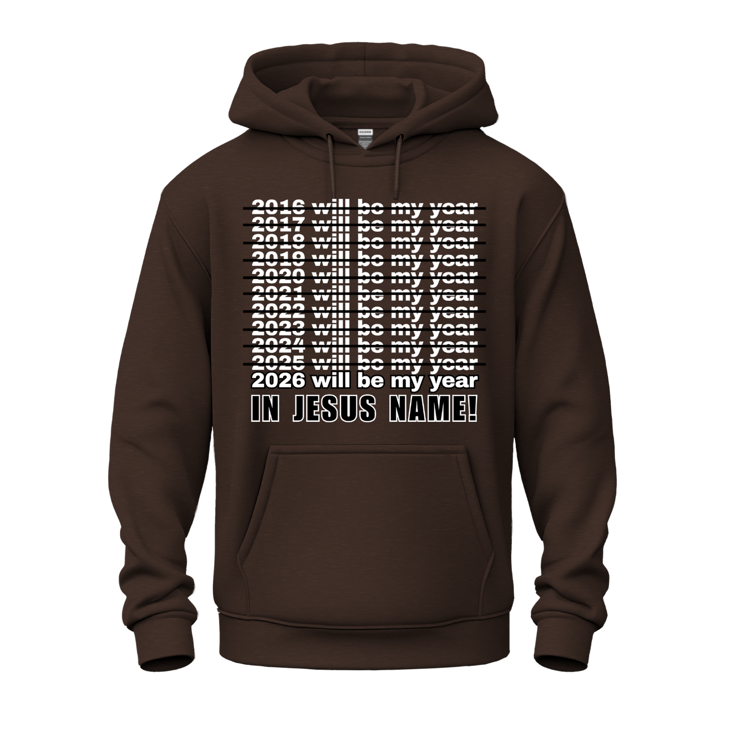 2026 Will Be My Year - In Jesus Name Hoodie