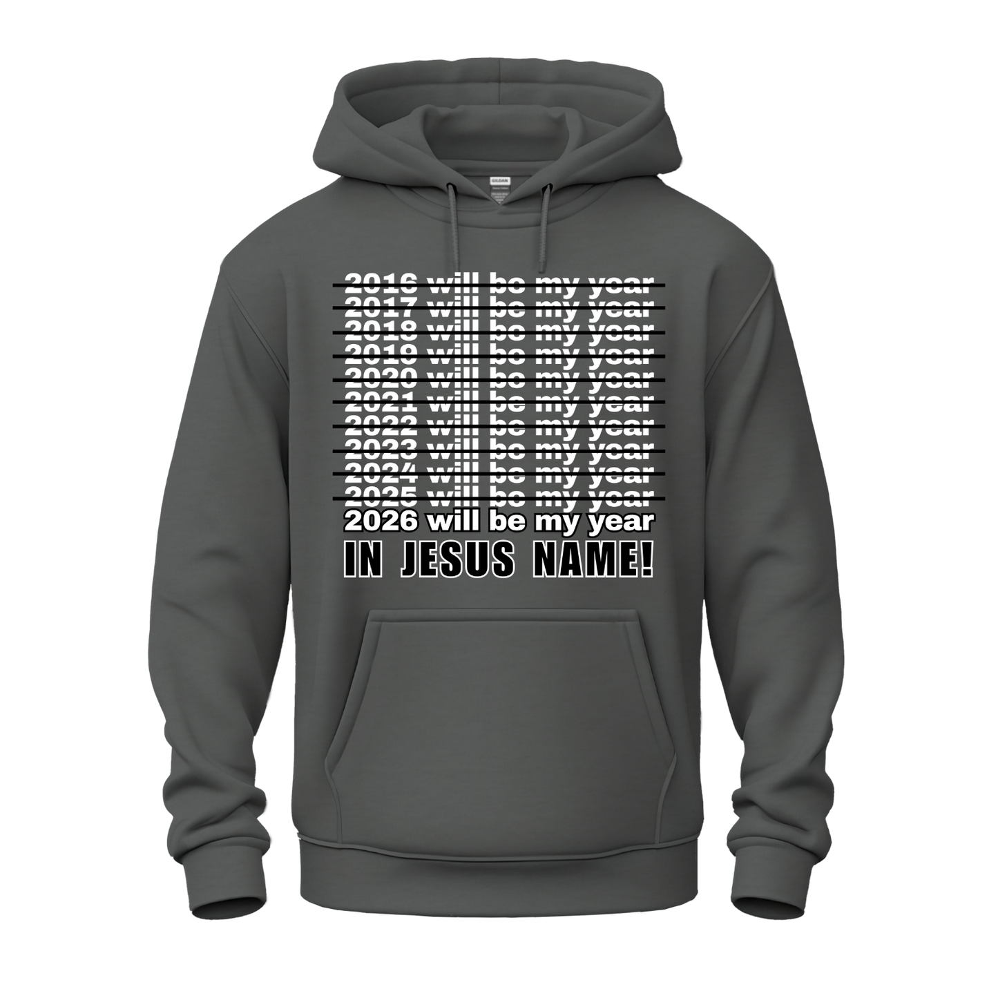 2026 Will Be My Year - In Jesus Name Hoodie