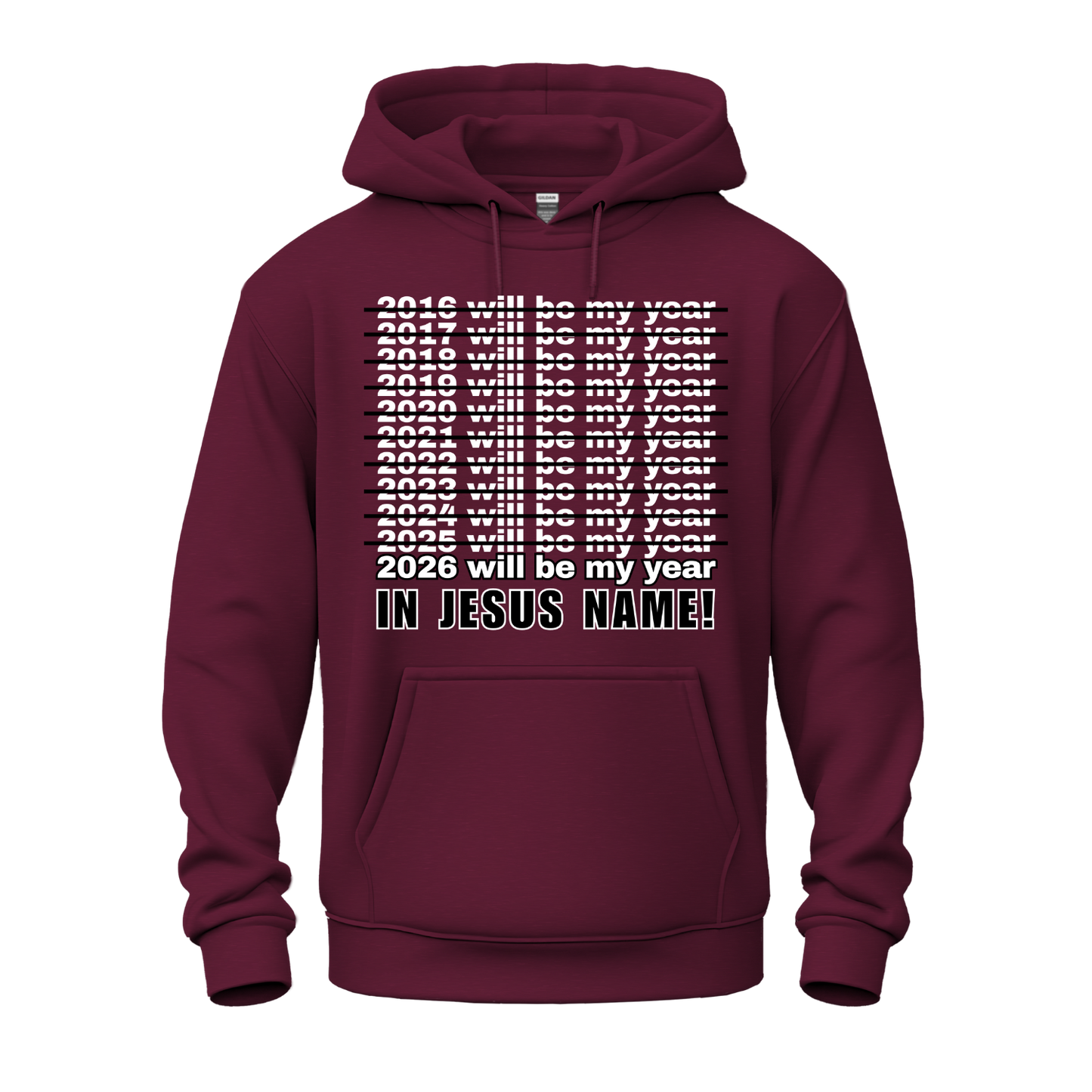 2026 Will Be My Year - In Jesus Name Hoodie