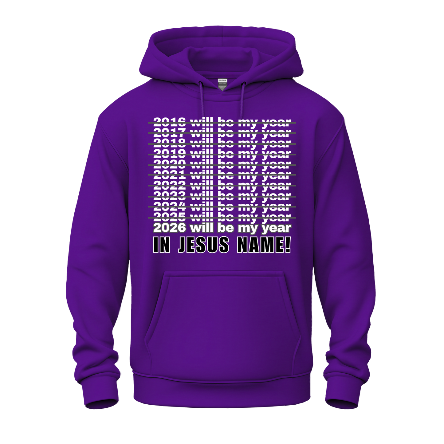 2026 Will Be My Year - In Jesus Name Hoodie