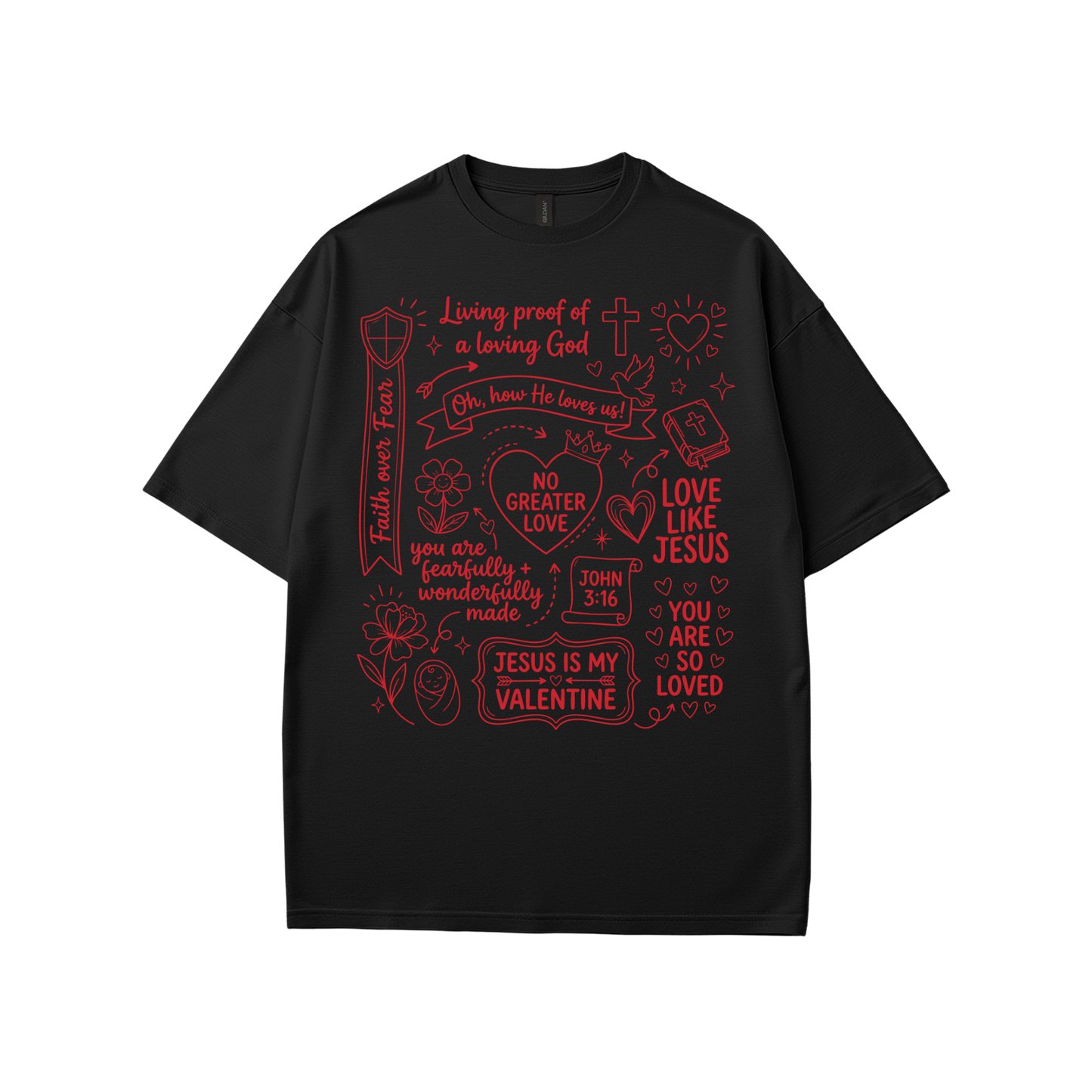 Valentine Faith Doodle T-Shirt