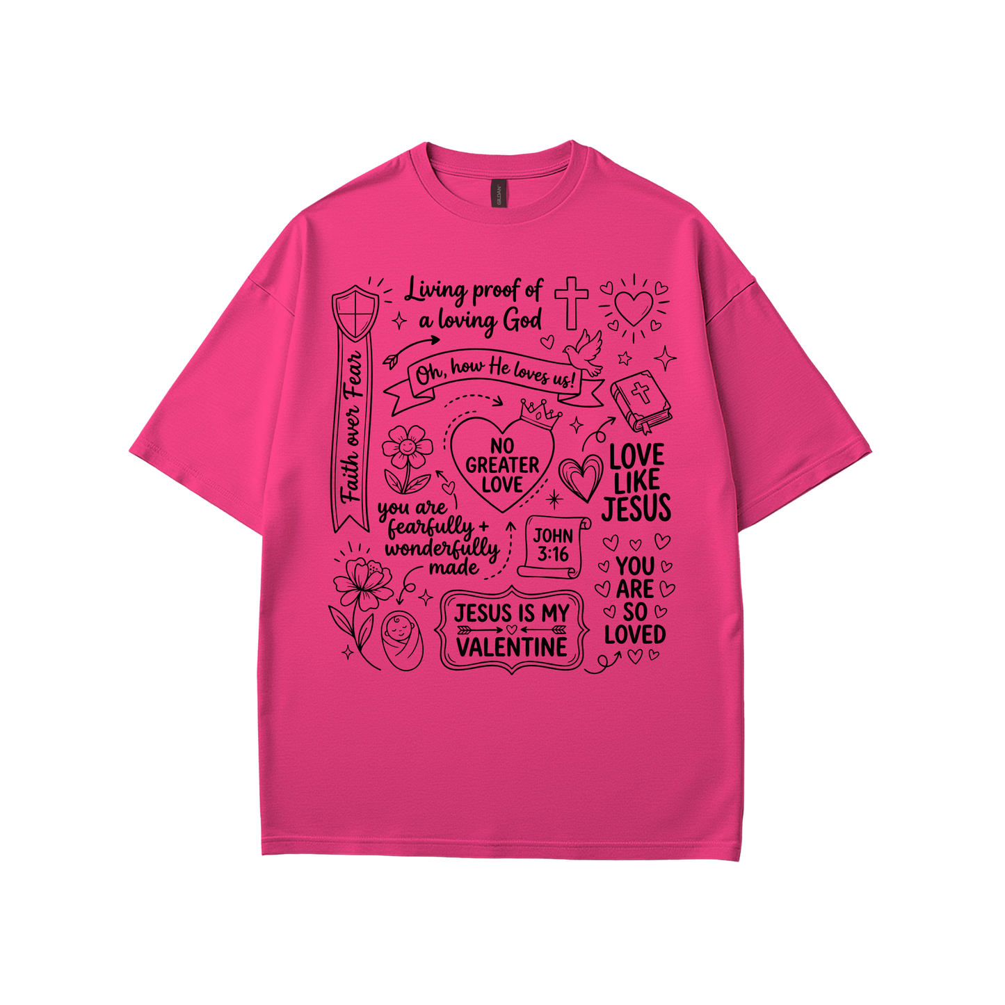 Valentine Faith Doodle T-Shirt