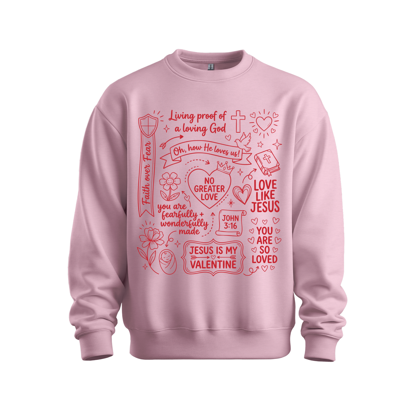 Valentine Faith Doodle Sweatshirt