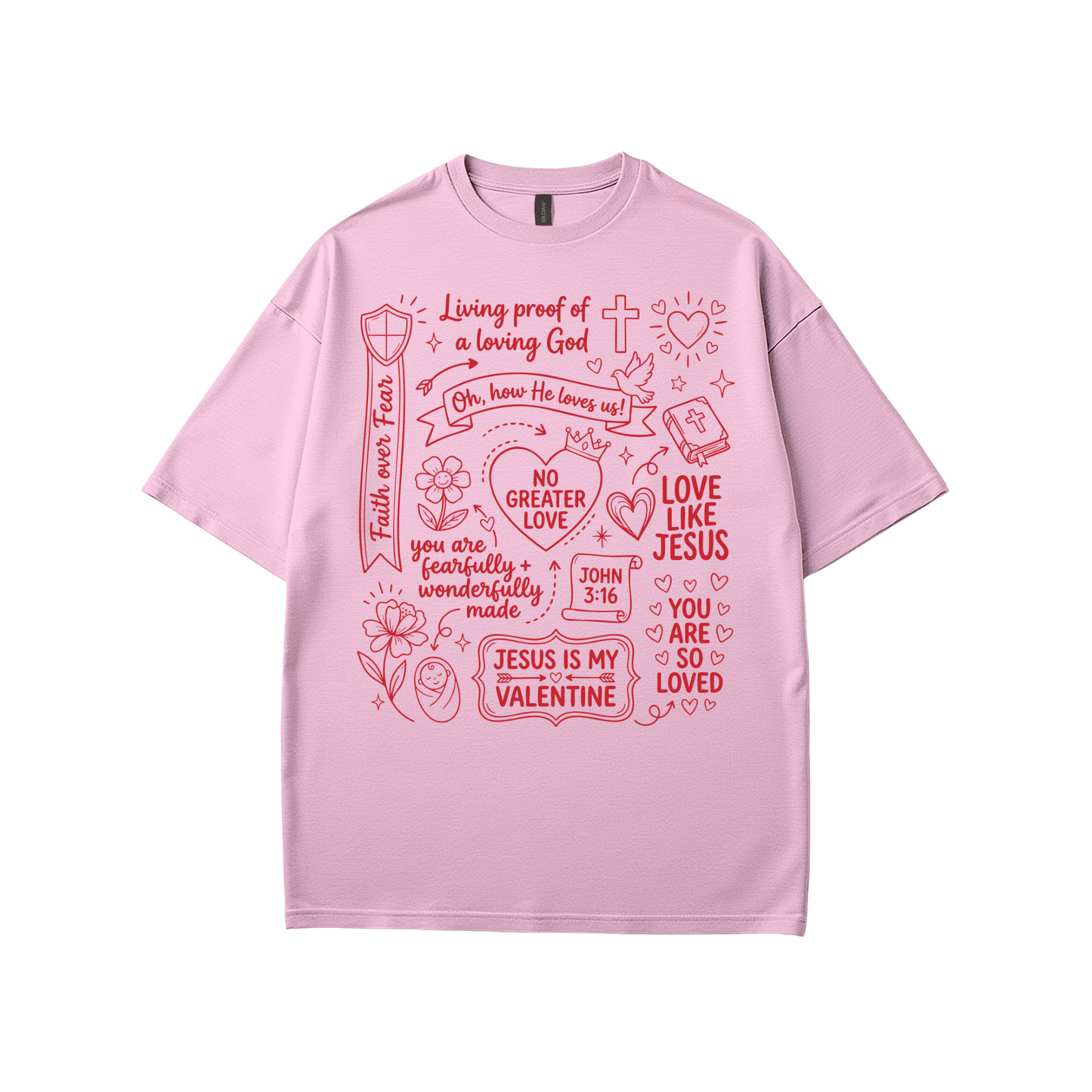 Valentine Faith Doodle T-Shirt